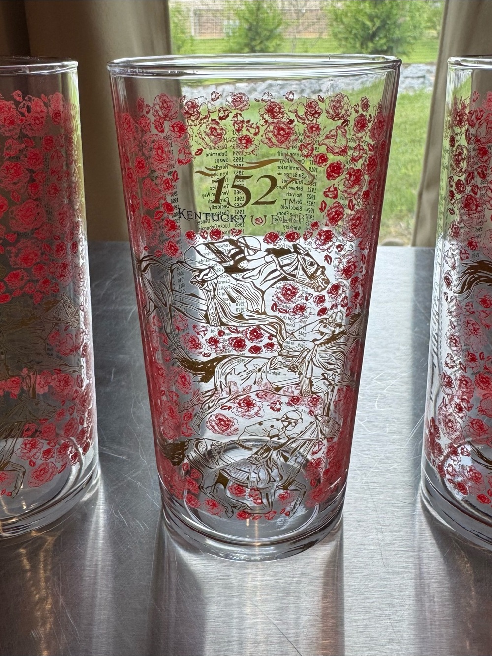 Official Kentucky Derby 152 Mint Julep Glasses 12 oz 4 Pack New in Box - Picture 3 of 9